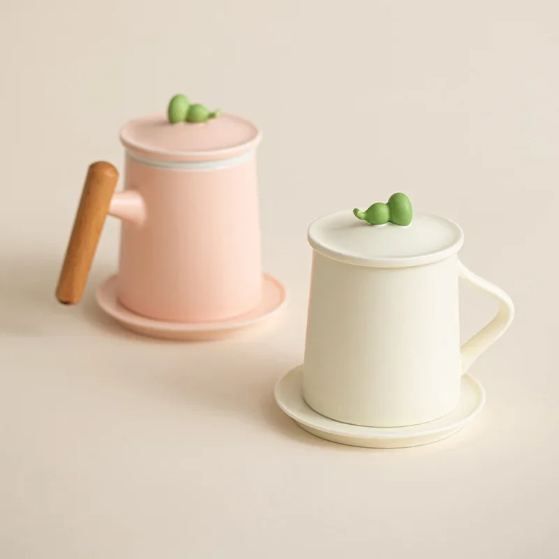 Ceramic tea cup, tea separation cup, tea drinking mug