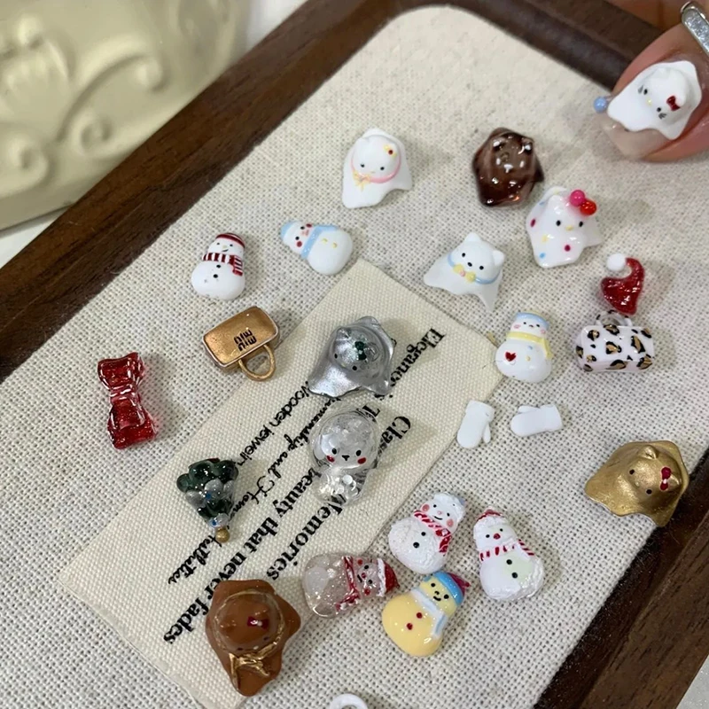 Christmas Gift Silicone Snowman Nail Carving Mold Nail Decorations Nails Diy Design Stereoscopic Stamping Plate Manicure Tools