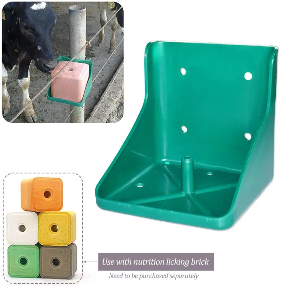 Cattle Sheep Licking Brick Box，Salt Bricks，Mineral Block Feeder，Livestock Feeding Rack，Plastic，Nutrition Lick Holder Tray