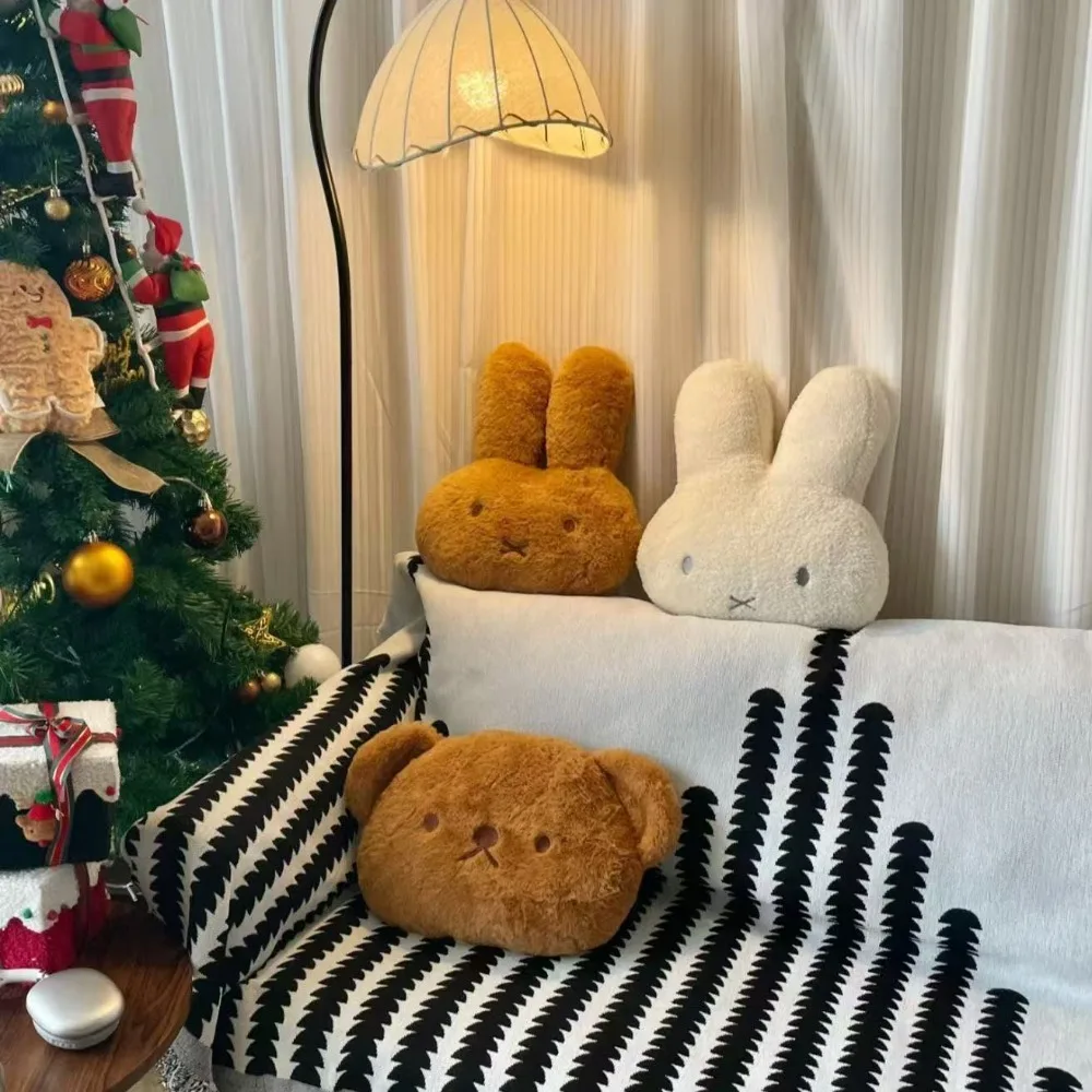 Kawaii Miffy Niedliche Raumdekoration, Puppenornamente, Kissen, bequem, weich, zum Schlafen auf dem Bett, Sofakissen, Geschenkspielzeug für Mädchen
