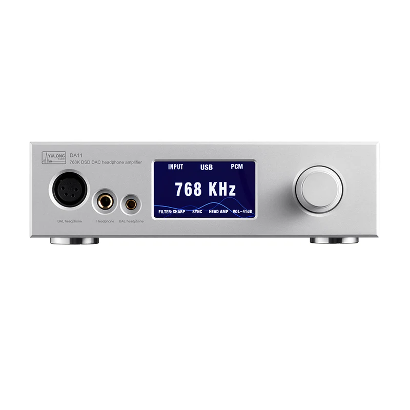 YuLong DA11 ES9038PRO DSD512 DAC 768kHz Decoding Amp Preamplifier Desktop dekoder Headphone Amplifier