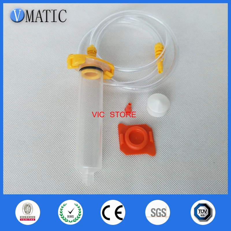 

Free Shipping Plastic Dispenser Pneumatic 30cc/ml Syringe Barrel Adapter 10 Sets Glue Dispensing Syringe With Piston & Stopper