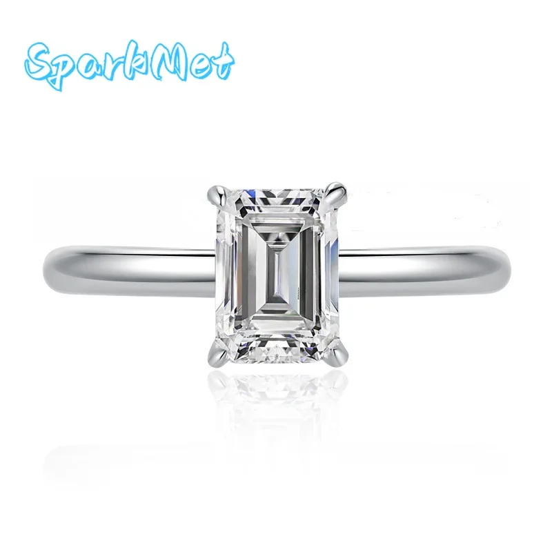 

Кольца Sparkmet, однорядные, штабелируемые, с муассанитом 2 карата, для женщин, из платины PT950 — миниатюрные штабелируемые кольца, придающие омолаживающий эффект и стиль.