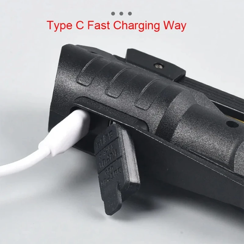 ไฟฉาย LED แบบชาร์จไฟได้มี7โหมดไฟฉาย USB แม่เหล็กแสงแฟลชทำงานแบบพกพา