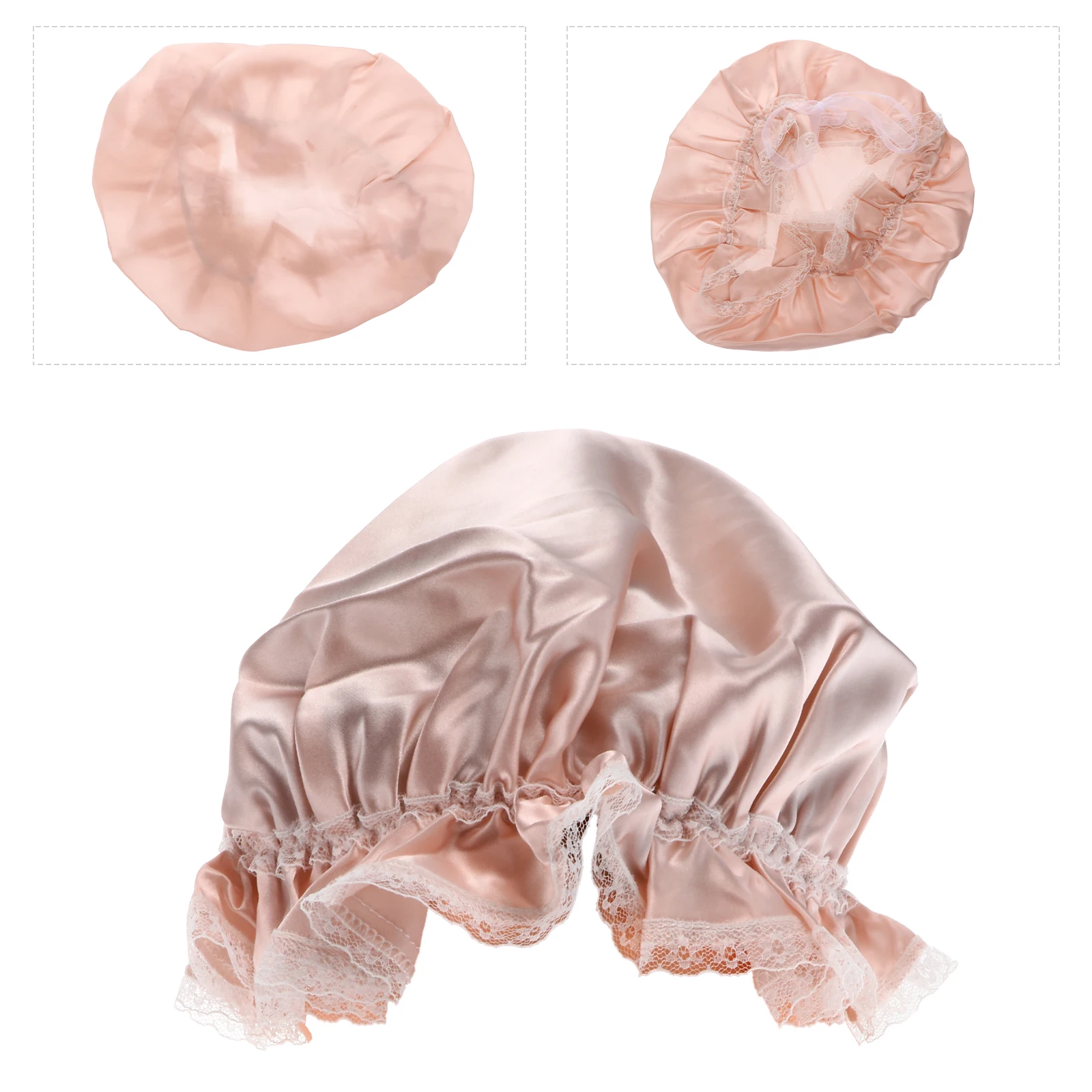 

Silk Hair Care Bouffant Hats Sleep Caps Premium Material Comfortable Moisture Retention Breathable Skin Friendly