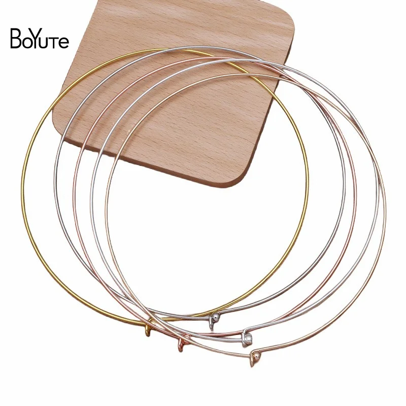 BoYuTe (10 Pieces/Lot) 130*1.2MM Metal Brass Collar Women Classic Choker Necklace Diy Handmade Jewelry Accessories