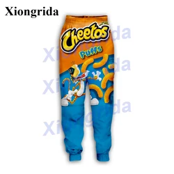 Novidade Hot Cheetos Food Puffs Calças 3D Impresso de Alta Qualidade Sweatpants Homens Femininos Harajuku All Over Impressão Unisex Calças S-5XL