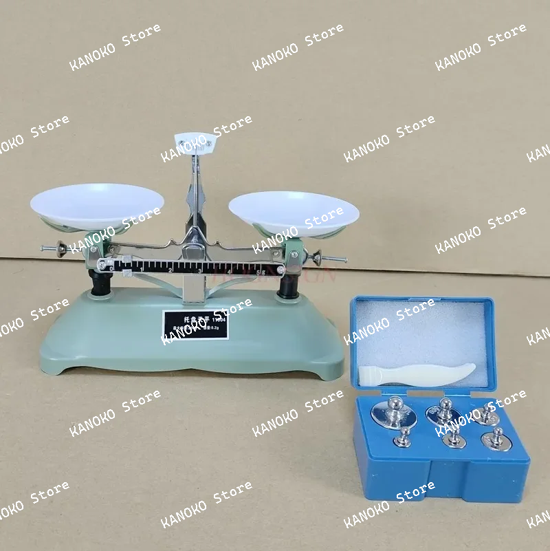 200g/0.2g Mechanical Tray Balance Scale with Weights Balance Scale Chemical Physics Laboratory Teaching Tool