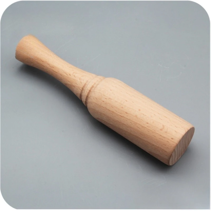 Hand‑use Round Hardwood Craft Mallet, Wooden Hammer for Handmade Leather Craft Projects