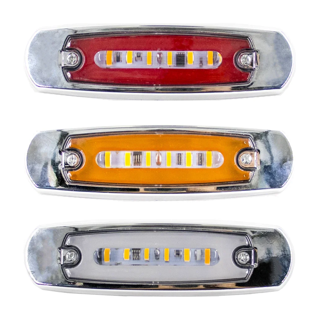 2pcs 18 LED 12V 24V Dynamic Clearance Side Marker Signal Lamp Indicator Warning Tail Light Trailer Truck Lorry Caravan Bus Van