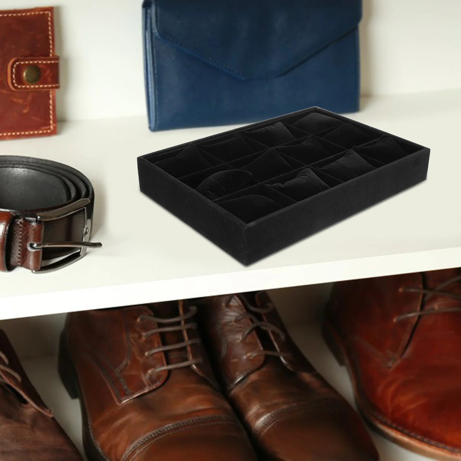 

Watch Organizer Tray Bracelet Display Stand For Drawer Jewelry Storage Box Holder Portable Elegant Design Watch Case