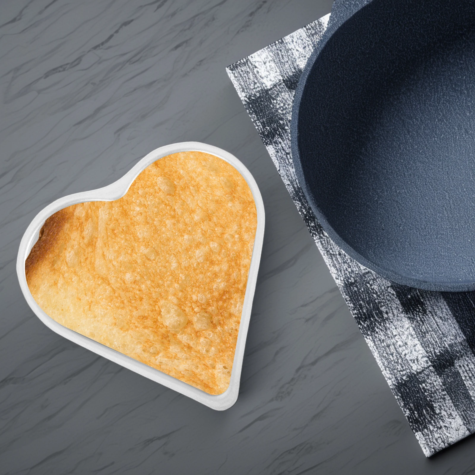 

Heart Cake Pan High Carbon Steel Nonstick Heat Transfer Baking Mold for Pudding Muffins Egg Tart Jelly Small Cake Baking