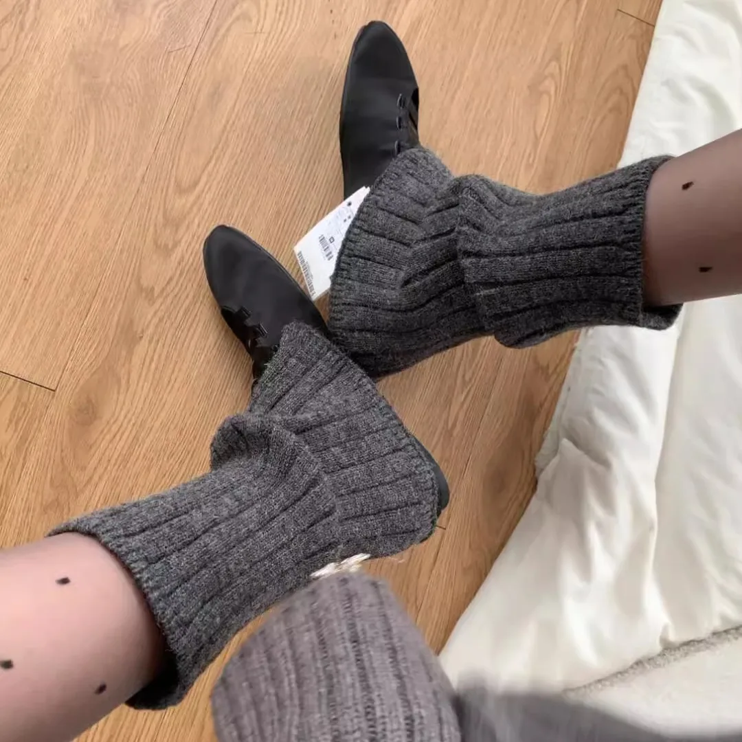 الخريف الشتاء محبوك الدافئة تدفئة الساق غطاء للقدم الدافئة منتصف العجل الجوارب لوليتا الحلو الفتيات جوارب السيقان النساء جوارب الراحة المنزلية #1