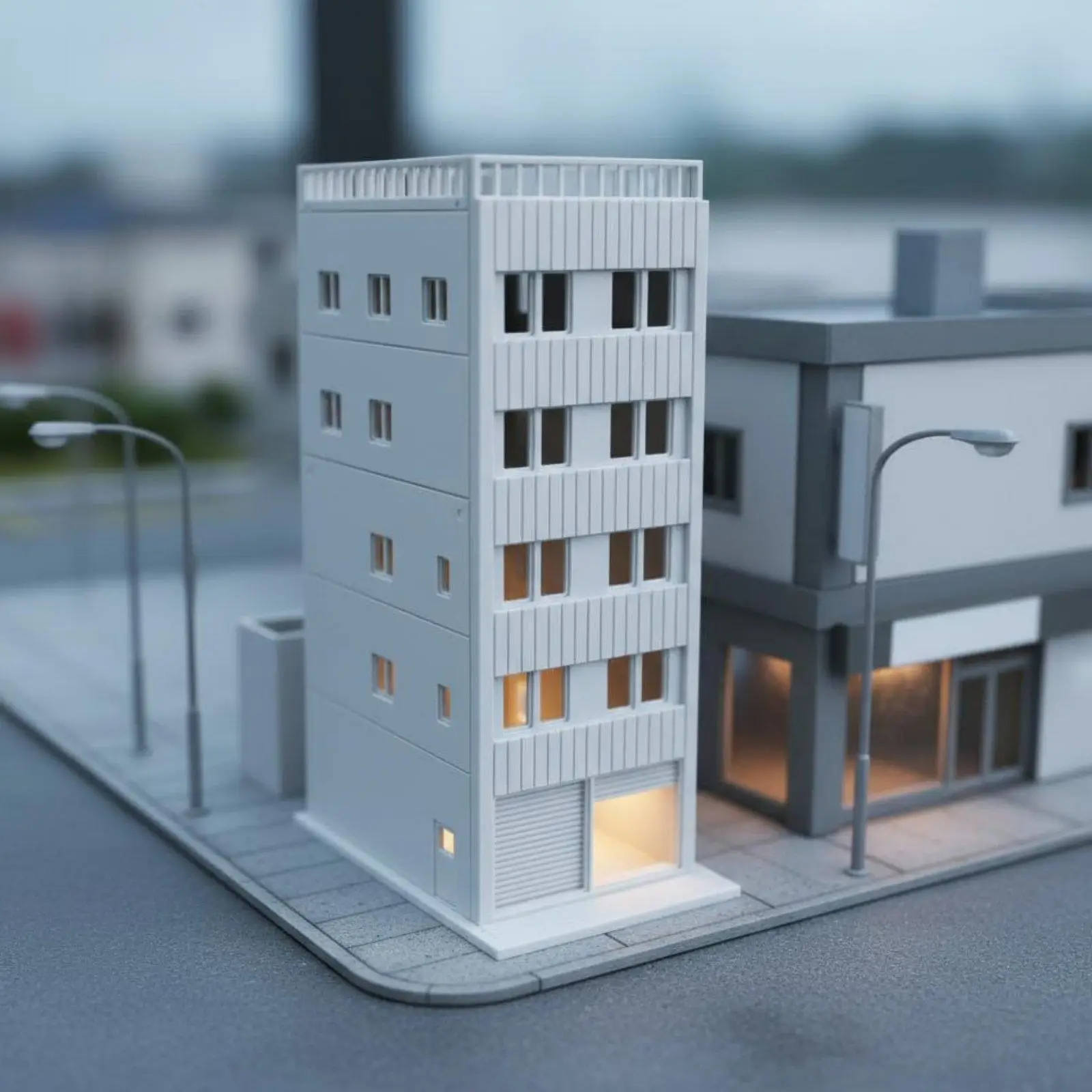 Building Assembly Miniature Japanese House Model Building Kit for Architectural Project and Street Scene Diorama