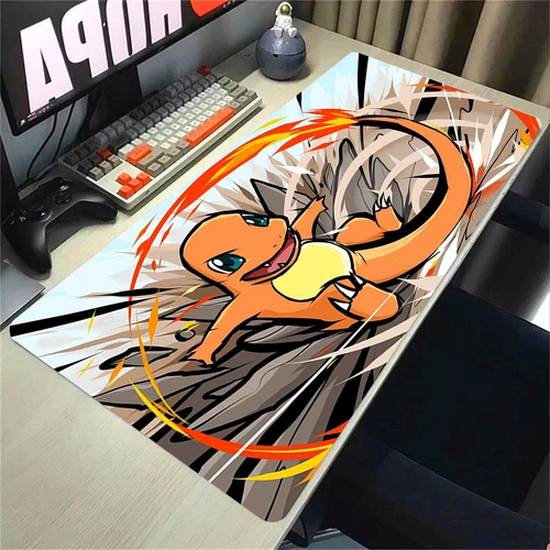 Alfombrilla de ratón de Anime para Gamer, alfombrilla de ratón de Pokémon bonita para ordenador portátil, accesorios para oficinas, alfombrillas para ratón