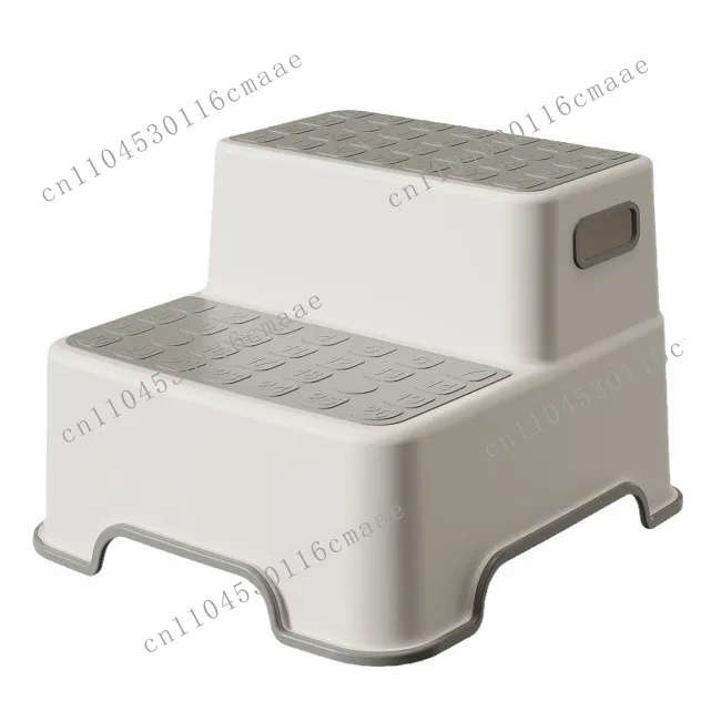 Children's pedal stool Non-slip two-layer washbasin foot pedal board for toilet bathing gray