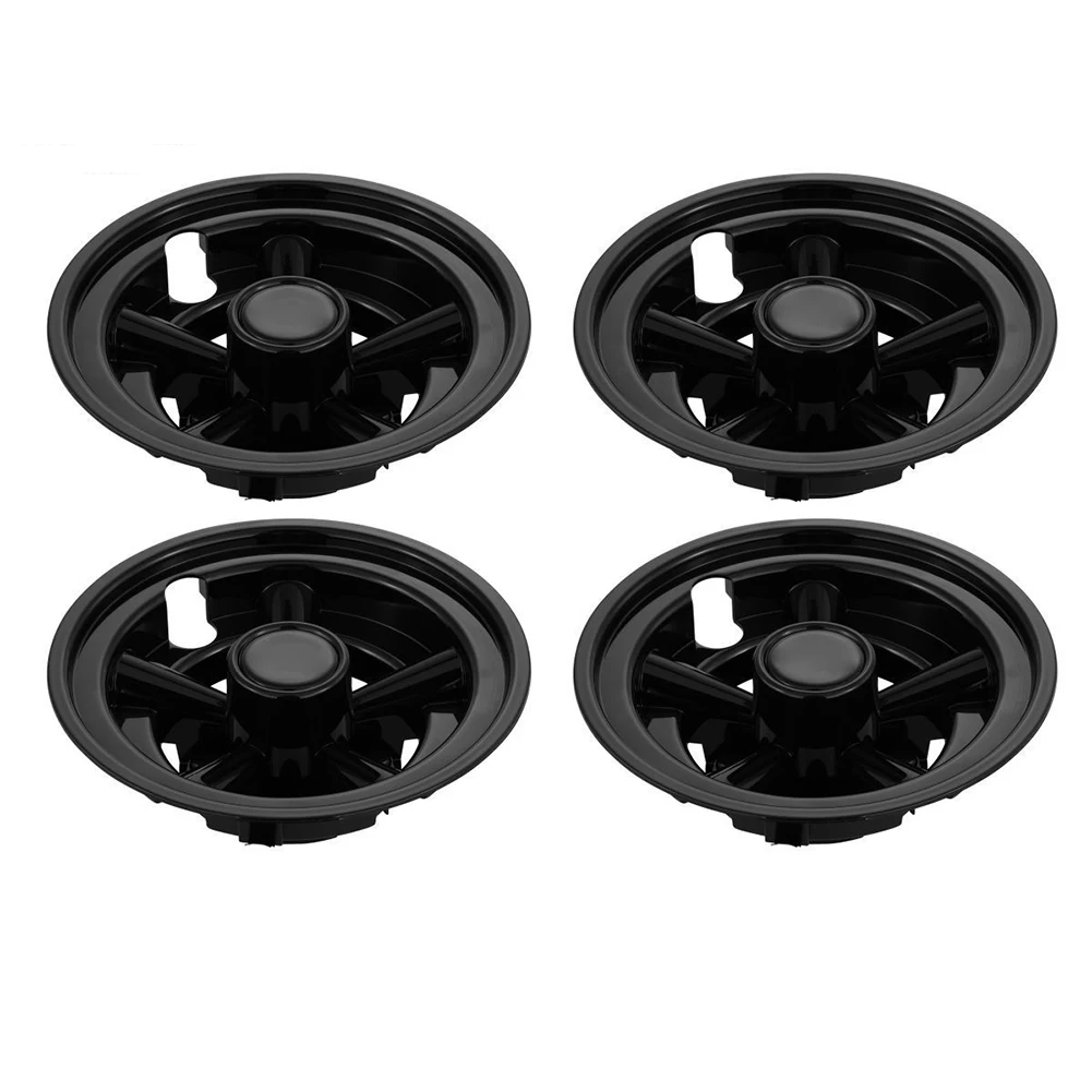 4Pcs Sleek And Functional Black Hub Covers For 8 Inch For Golf Cart Wheels For Club Car Parts & Accessories