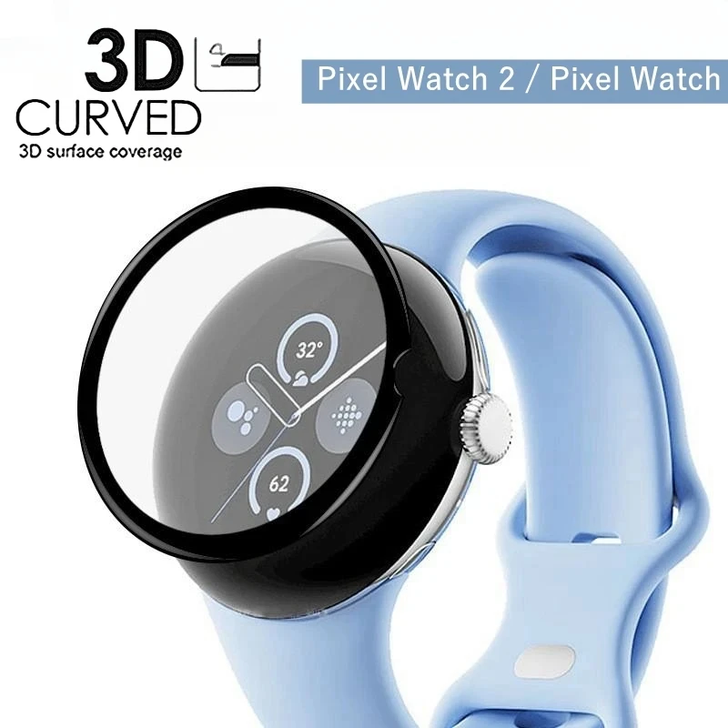 3D 2PCS PMMA Film For Google Pixel Watch 2 LTE Screen Protector Film For Pixel Watch2 SmartWatch (Not Glass)