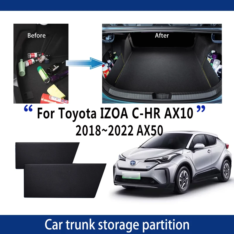 

For Toyota IZOA C-HR AX10 2018~2022 2019 Thickening Trunk Storage Partition Multifunction Storage Box Auto Interior Accessories