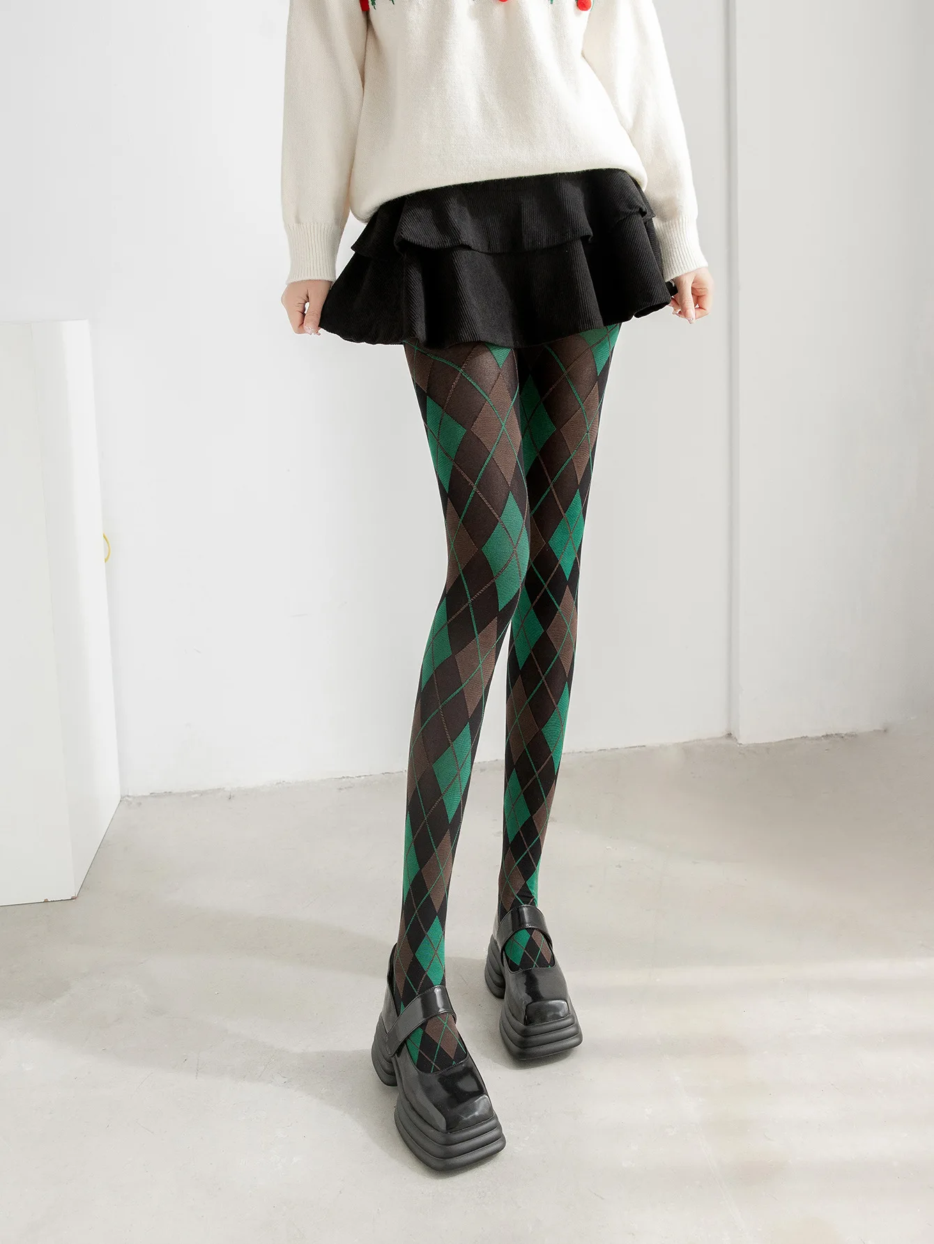 

Plaid Tights Pantyhose Women Retro JK Japanese Style Thigh High Stockings Lingerie Sexy Stockings Lolita Girls Tights Pantyhose#