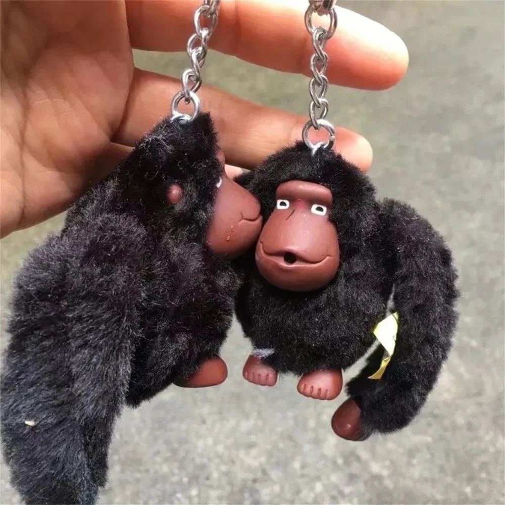 Funny Plush Monkey Keychain Gorilla Long Arm Animal Backpack Pendant Handbag Key Ring Decoration Adult Birthday Gifts Kids Toys