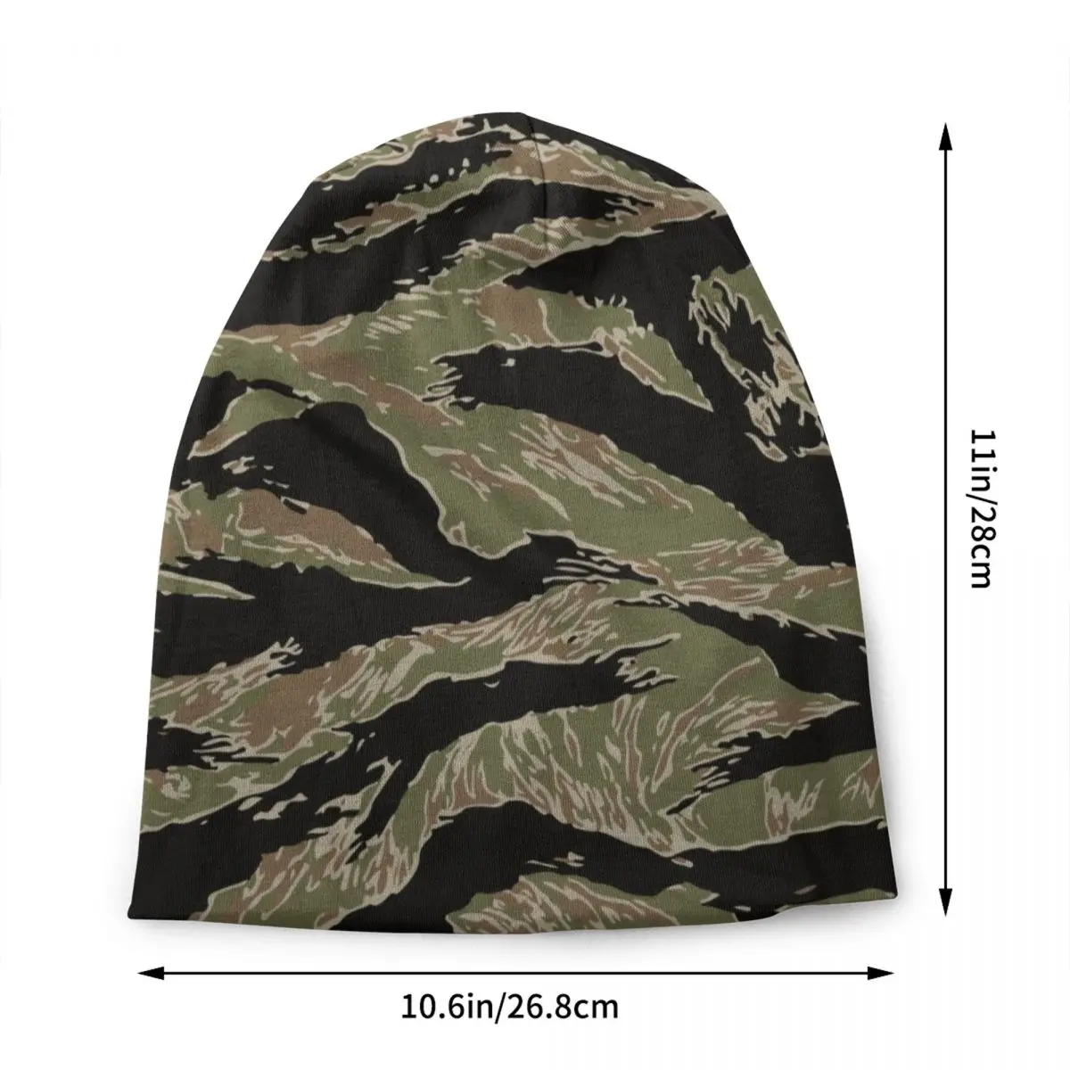 Tiger Stripe Camo Bonnet Hat Knitting Hats Men Women Hip Hop Unisex Camouflage Warm Winter Skullies Beanies Caps