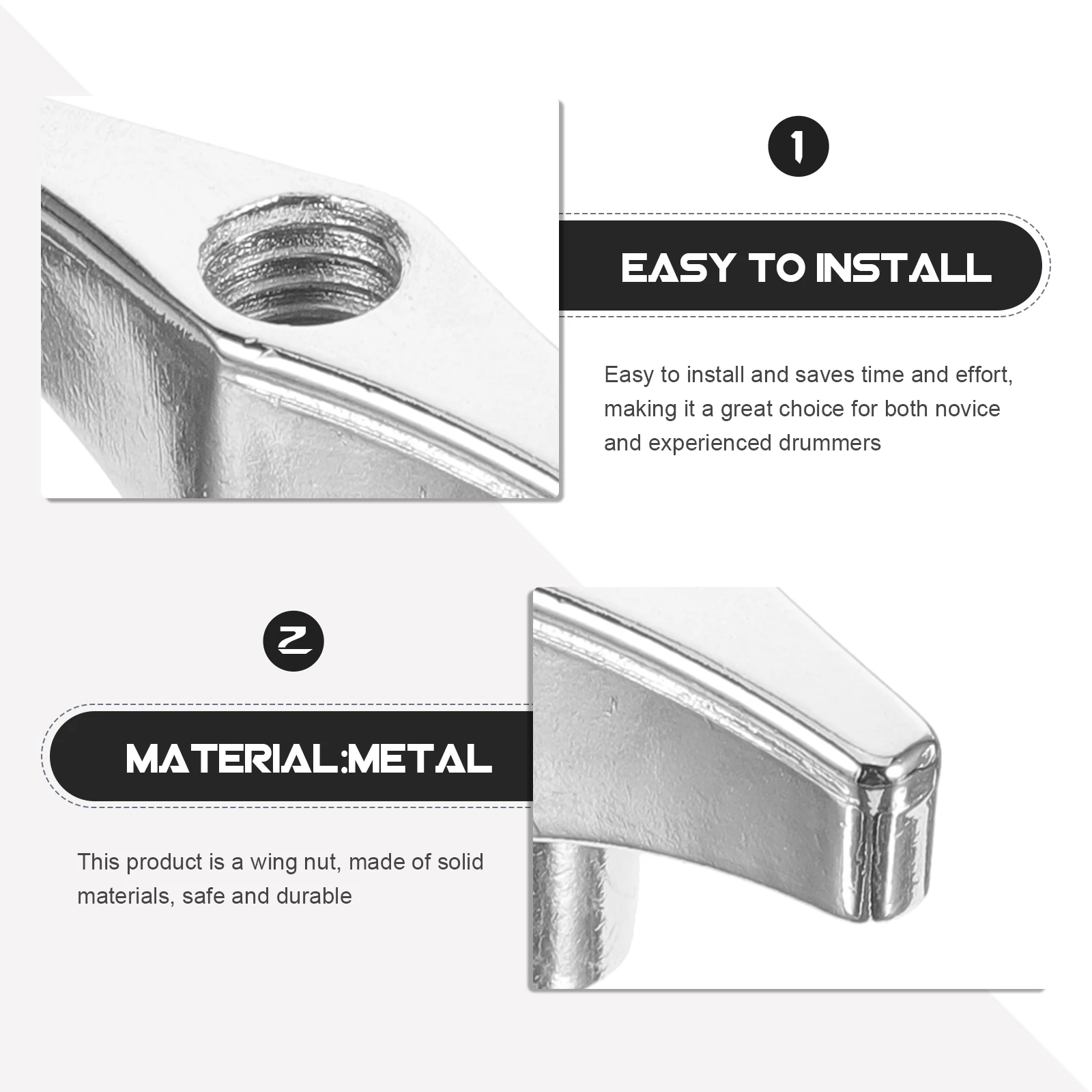 

2 Screws 4 Gaskets Metal Cymbal Mounting Drum Stand Accessories Snare Jazz Kit Hardware Replacement Fasteners Drum Set