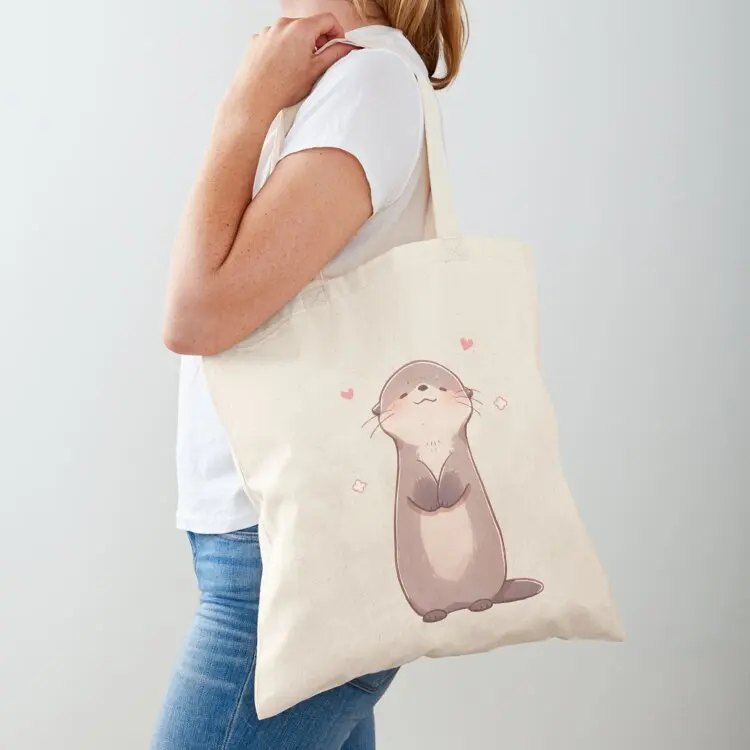 

cute otter Tote Bag university shopper bag Candy bags tote bag canvas eco pack