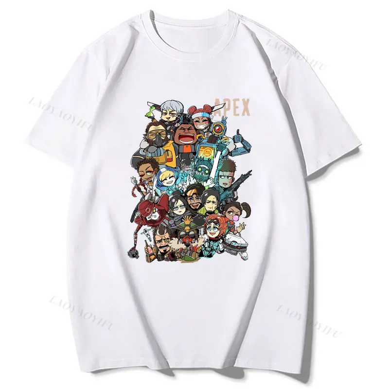 تي شيرت Ropa De Mujer Apex Legends Game تي شيرت رجالي ملابس رسمية-website Camisetas جرافيك تي شيرت عتيق جديد في بلايز وتيز #2