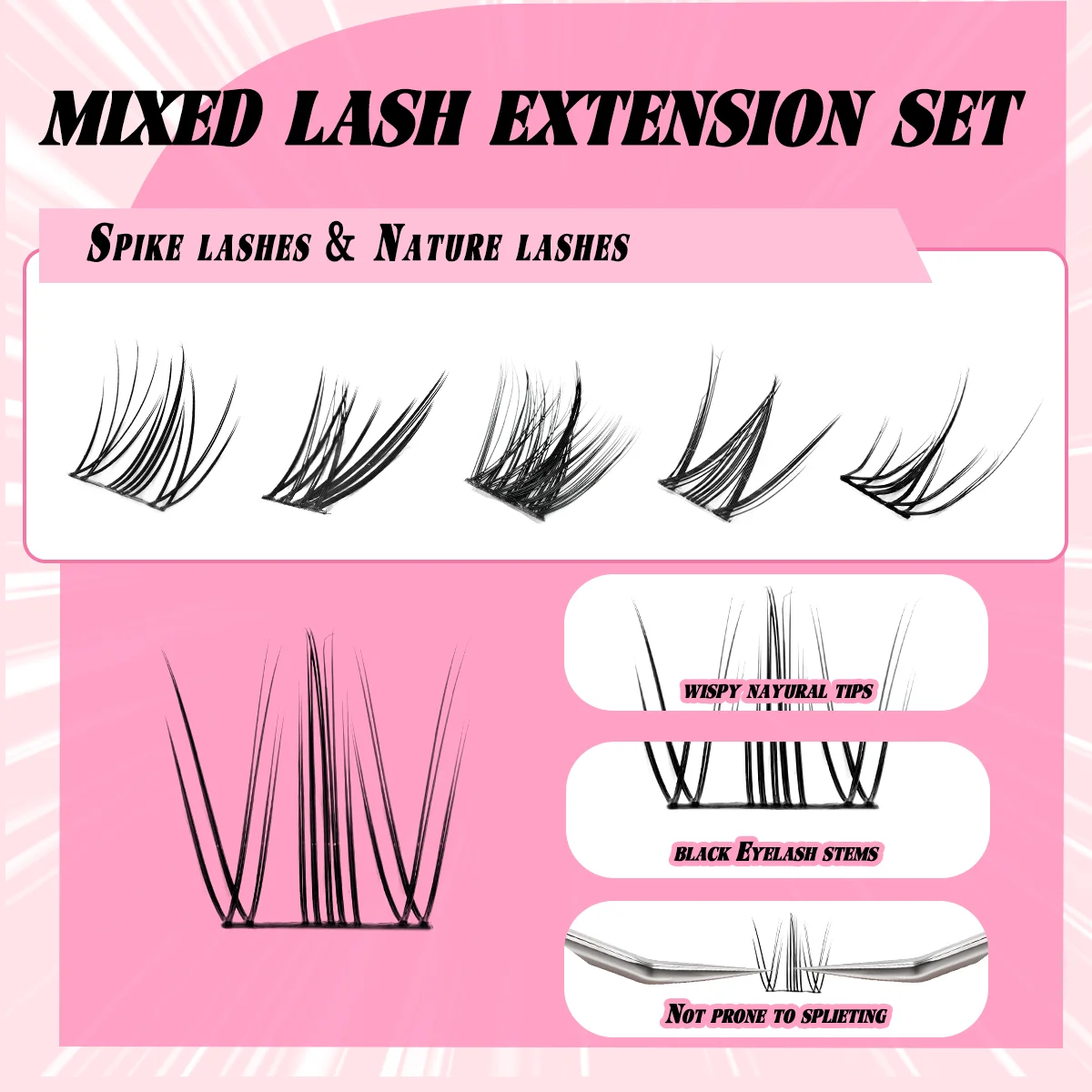 ขนตาปลอมแบบ DIY ทรงธรรมชาติ สไ - Eyelash Extension Anime Style บทวิจารณ์และราคา