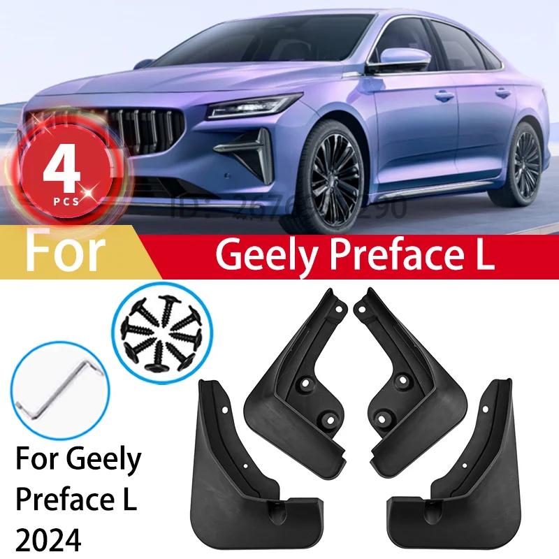 

For Geely Preface L Xingrui 2024 Mud Flaps Splash Guards MudFlaps Front Rear Fender Mudguards Car Accessories