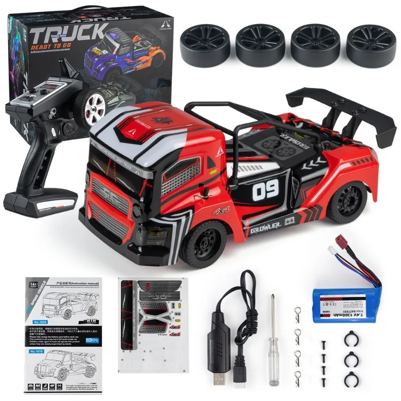 Cool Stuff Rc Cars Regalo divertido - 50 km/h Coche de deriva Rc 4WD de alta velocidad, coche de juguete con control remoto, camión Rc a escala completa 1:16, juguetes para niños