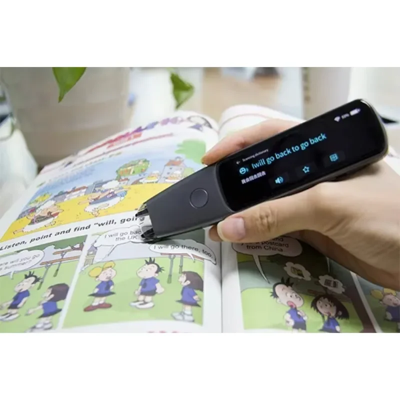 قلم قراءة صوت بلاستيكي ذكي مقاس 2.98 بوصة لعام 2026 112 لغة آلة تعلم عسر القراءة 54 لغة ترجمة مسح النص #1