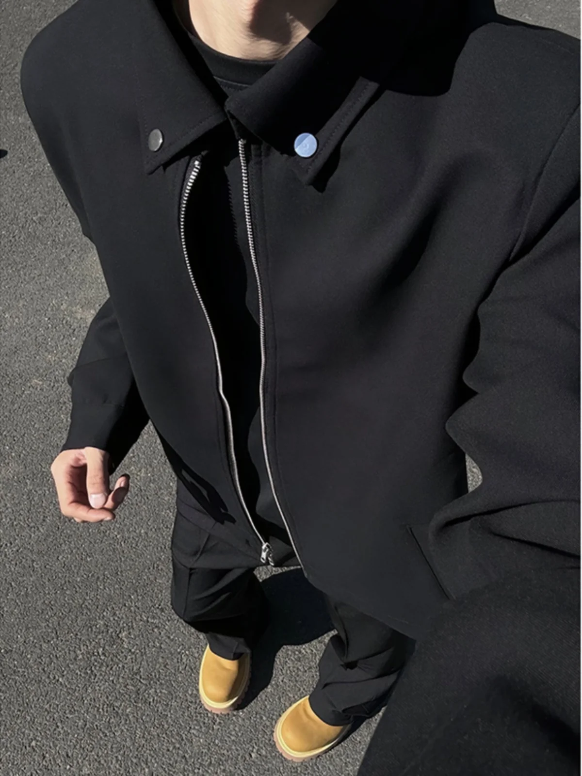 

Мужская короткая куртка Cleanfit с подплечниками, в стиле пилот, для административного персонала, осенне-весенняя, модная, молодежная, из полиэстера и нейлона.