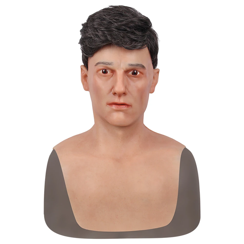 (BE)MEN Silicone Head Cover Makeup Crossdresser Cosplay Accessory Beauty Mask Collection Female to Male cosplay Silicone Masks