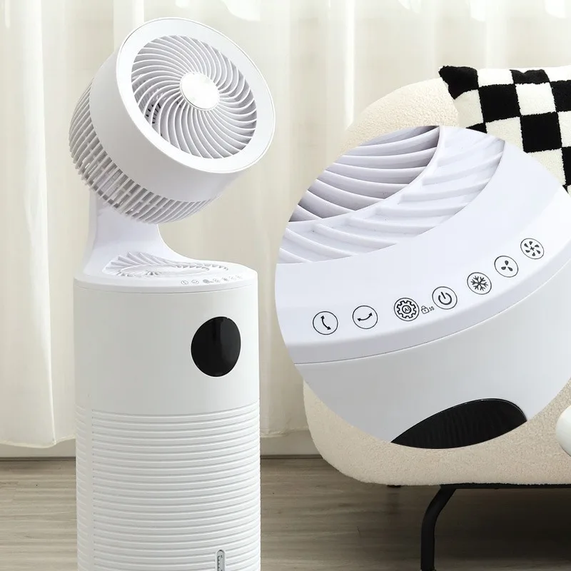 8‑Shape Oscillation DC Air Circulator Fan, Voice Remote Timing Table‑Stand Fan for Home Office