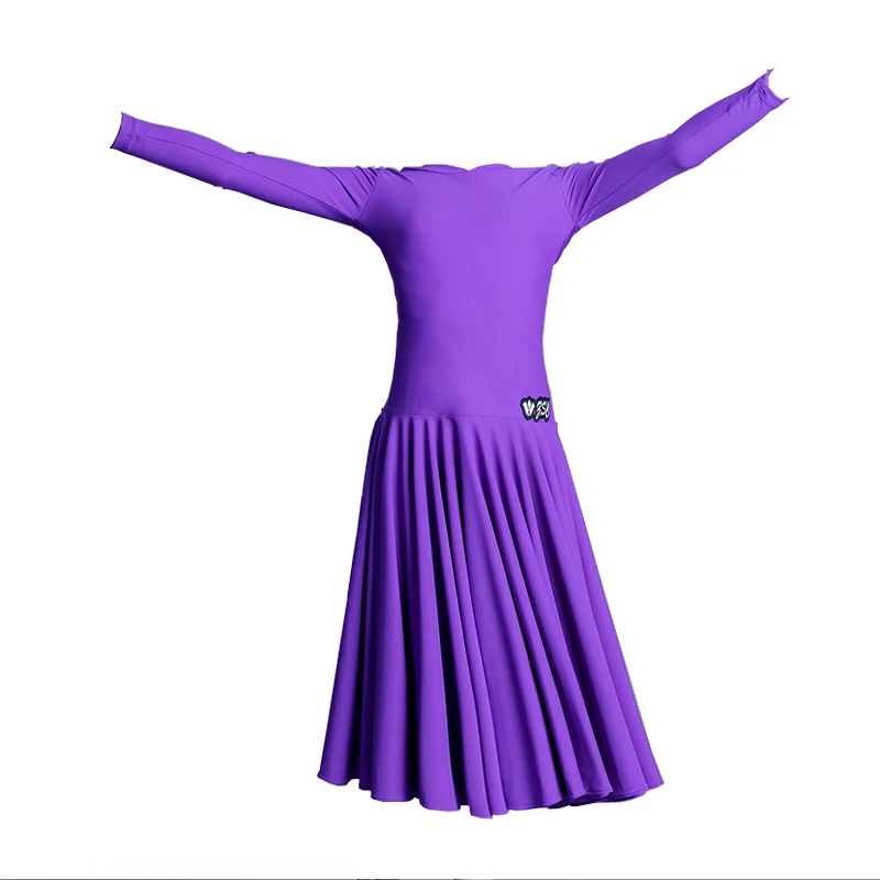 Fashion National Standard Waltz Ballroom Dance Dress Girls Long Sleeved Latin Dance Competition Costume Modern Dance Wear SL8366