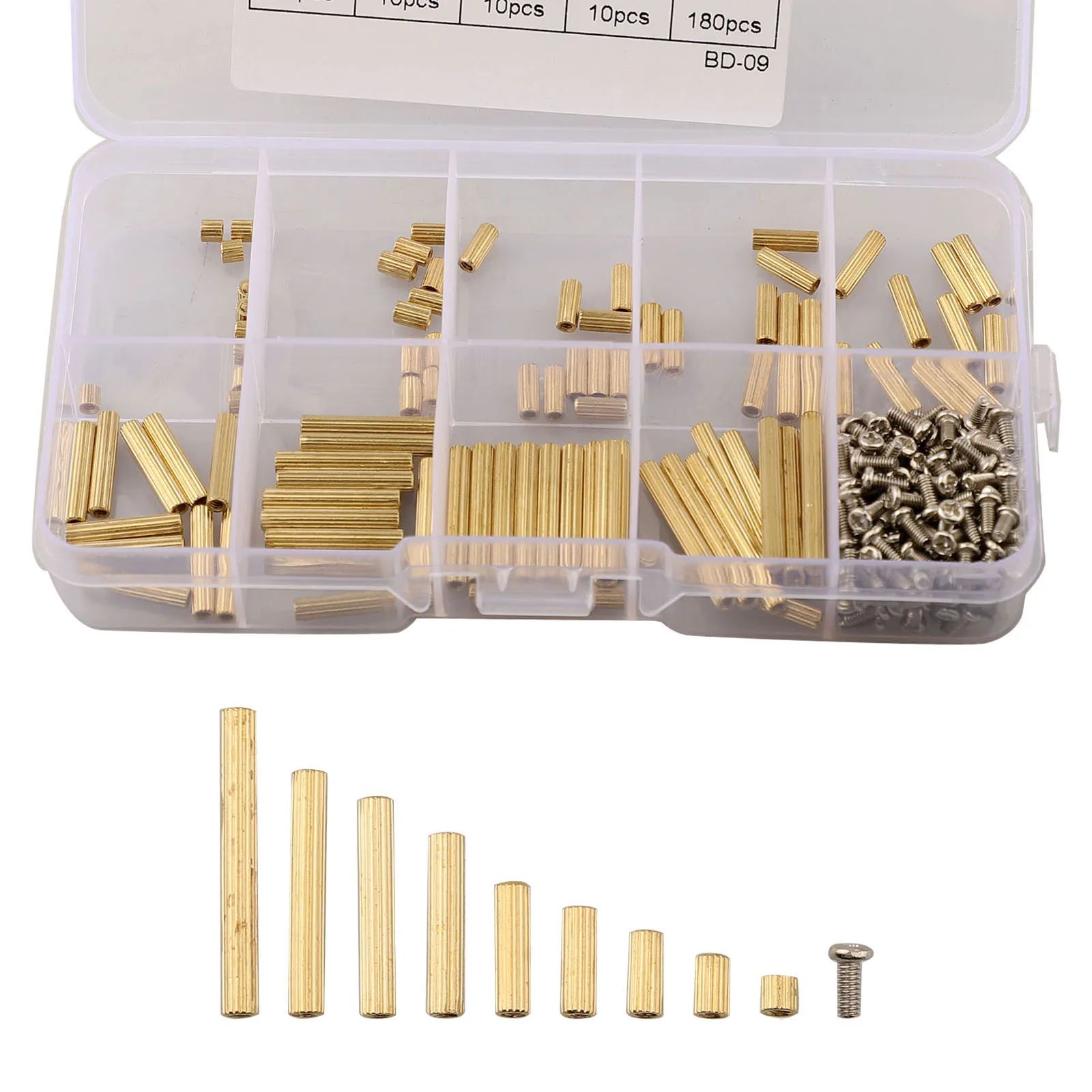For DIY Projects Brass Standoff Kit Sturdy Brass Components Suitable For Electronics 270pcs Assortment Brass Hex Spacers
