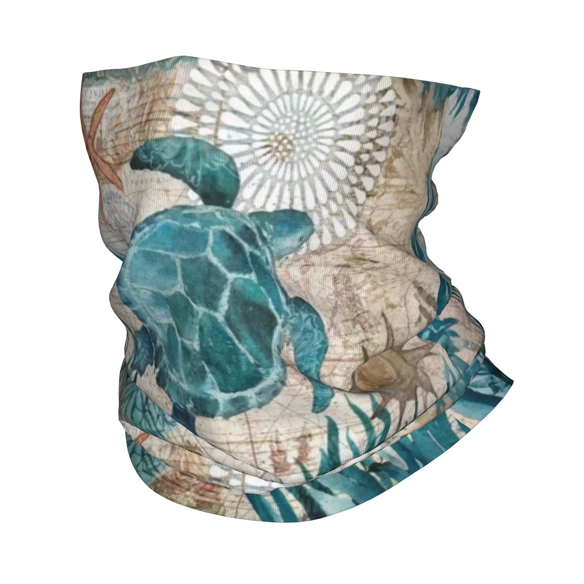 Морская звезда, морская черепаха, парусная бандана, зимняя утеплитель для шеи, мужской ветрозащитный шарф для лица для пеших прогулок, повязка на голову в стиле ретро, горячие гетры