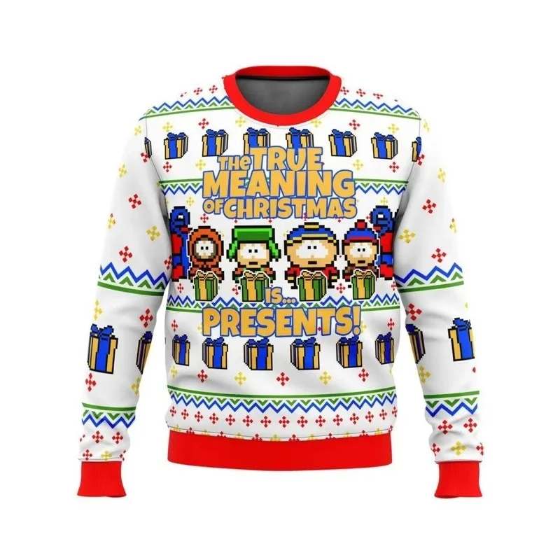 

Fashion 3D Cartoon Anime Print Sweatshirts For Men Casual O-neck Oversized Hoodies New Year Gift Christmas Tops Autumn Pullover