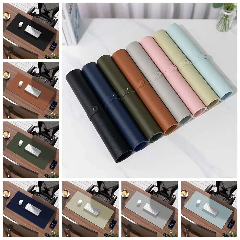 Easy to Clean PU Leather Mouse Pad Non-slip Waterproof Laptop Computer Mousepad Extra Large Stain-resistant Writing Pad Students