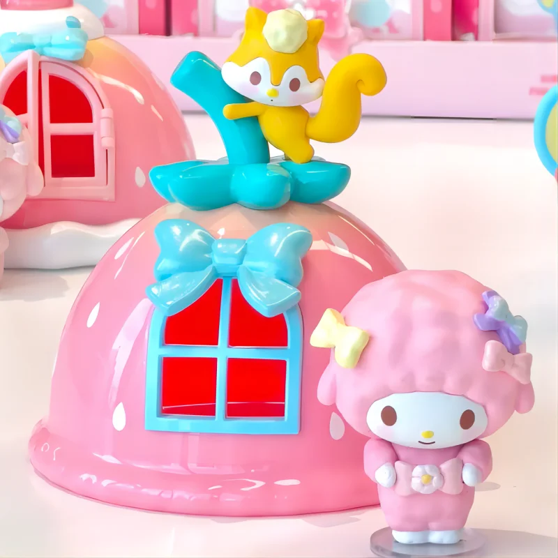 Original Sanrio My Melody และ My Sweet Piano Series กล่องตาบอดรุ่น Kawaii อะนิเมะรูปเครื่องประดับตกแต่งเดสก์ท็อปของเล่น