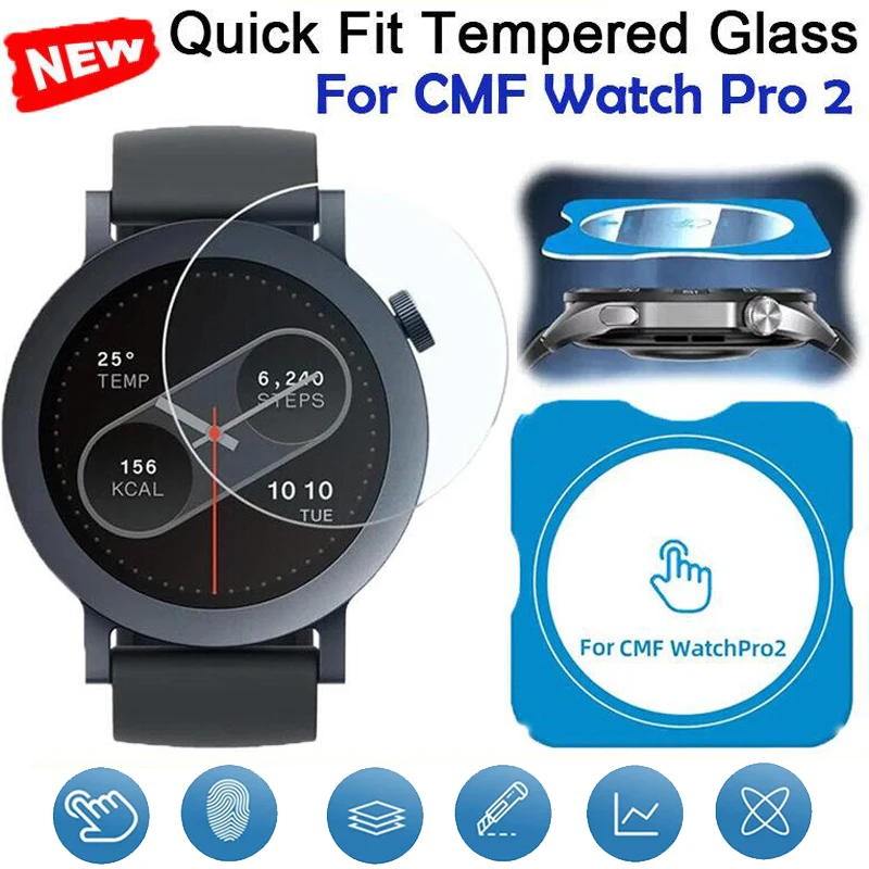 HD Tempered Glass For CMF Watch Pro 2 Anti-Scratch Screen Protector For CMF Watch Pro 2 Seconds Installation Protective Film