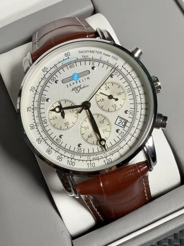 Imagen 2 del producto Nuevo Zeppelin, pulsera de cuero con fecha de navegación automática para hombre, reloj de regalo informal de lujo a la moda para hombre, reloj resistente al agua para hombre