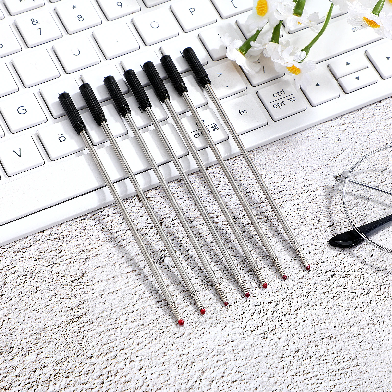 

25Pcs Neutral Pen Refills Gel Pen Replacement Smooth Writing Decorative Students Stationery Gift Refills for Pens