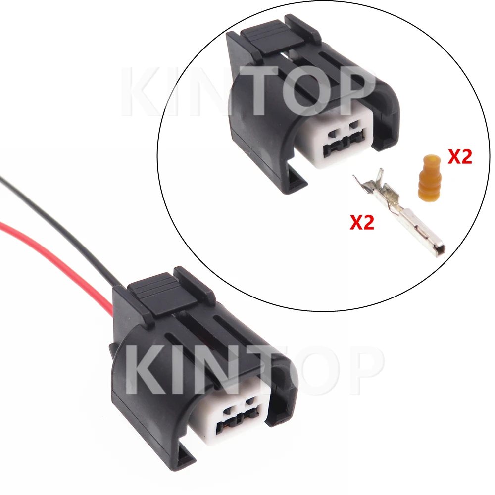 1 Set 2 Pins AC Assembly Auto Sealed Plastic Housing Connector Car Air Conditioner Solenoid Valve Socket MG644111 MG644111-5