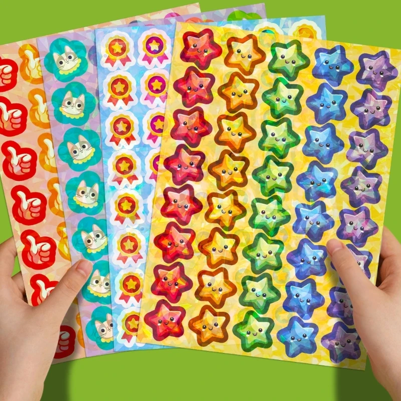 8 Sheets Child Reward Stickers Motivational Stickers for Child Teacher Classroom Behaviour Reward Sticker Decals