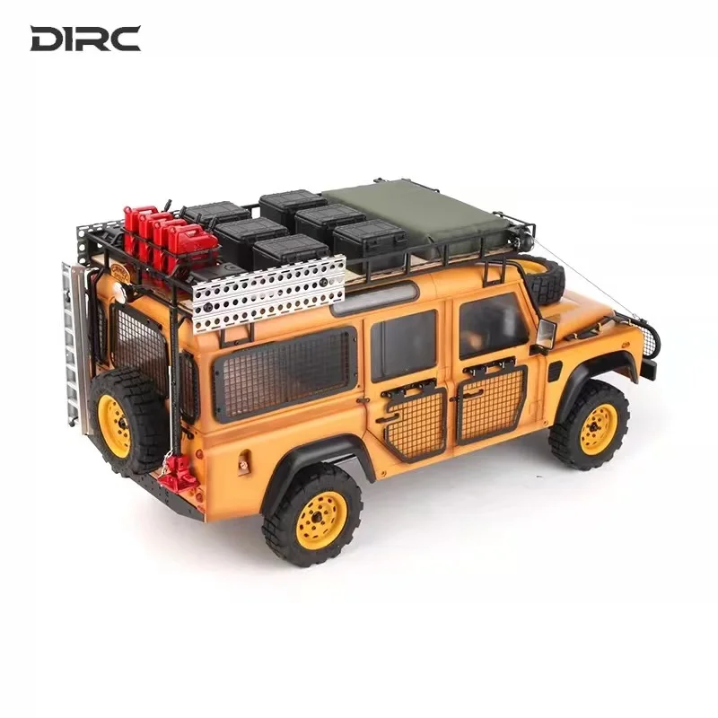 D1RC D110 Defender Camel Trophy 2-biegowy metalowy Chasis 1/10 Skala Offroad Crawler Zdalnie sterowana ciężarówka dla dorosłych - samochód klasy