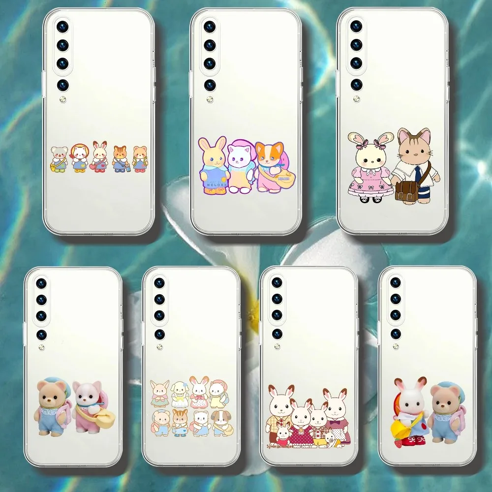 S-Sylvanian Families Phone Case For Xiaomi 11 Redmi Note 11 5G 8T 9A 9 10T Note8Pro Note9 12SUltra Transparent Case