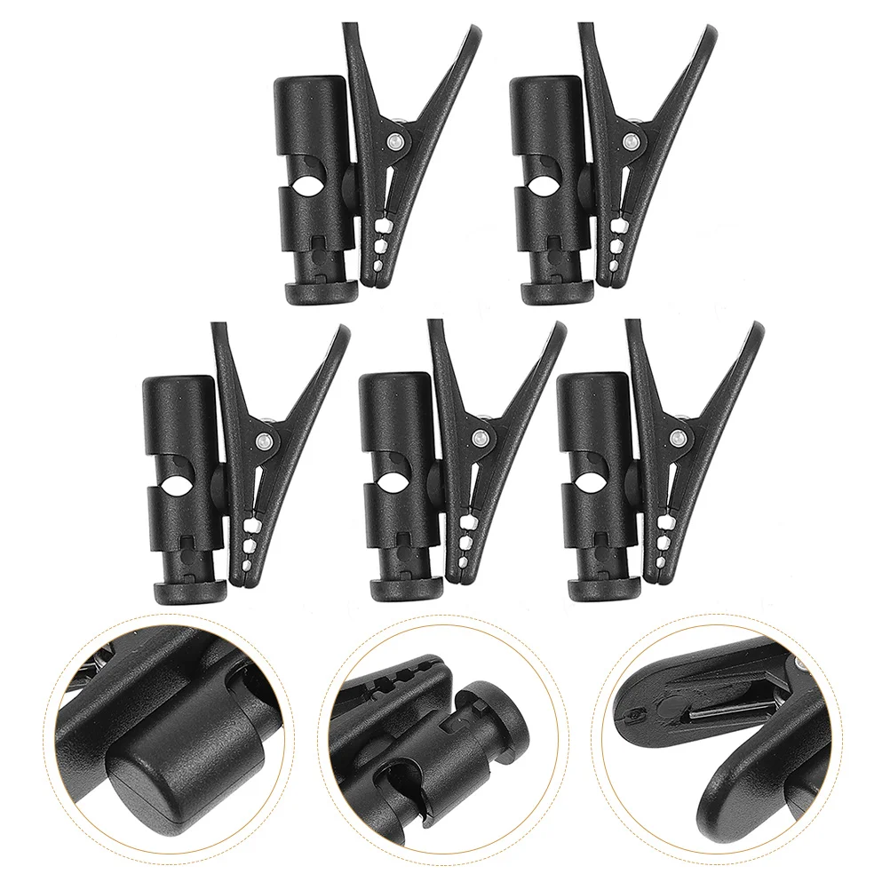 

5 Pcs Headphone Cable Clip Headset Stand Microphone Circle Holder Clips Universal